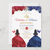 ツインガールドレスキンセアニラ15アノスフラワーズ金ゴールド 招待状 (正面)