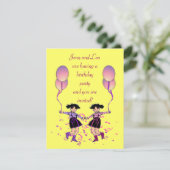 ツインガールバースデーパーティー招待状 招待状 (スタンド正面)