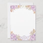 ツインガールファースト聖体聖体紫ピンクフローラ 招待状 (裏面)