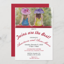 ツインガールフレンズは最高のパーティの招待状 招待状