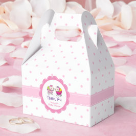 ツインガールベビーシャワーのベビーカーのお菓子箱 フェイバーボックス