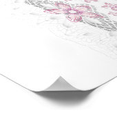 ツインガールベビーシャワーバナー ポスター (角)