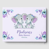 ツインガールベビーシャワーベビーへ ゲストブック (裏面)