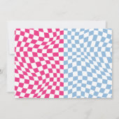 ツインガールボーイワンハッピーバーベ&デュード1歳の誕生日 招待状 (裏面)