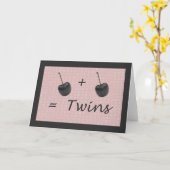 ツインガール誕生おめでとう カード (黄色い花)