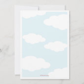 ツインガール&ボーイキャリッジハッピーベビーシャワー 招待状 (裏面)