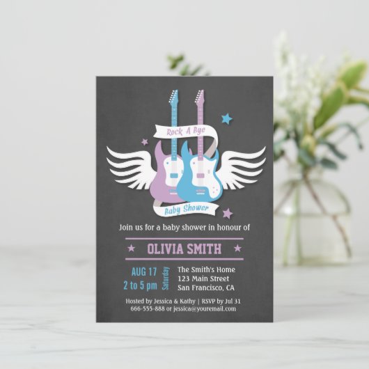 ツインギターのロックアンドロールがバイベイビーシャワーをロック 招待状 (スタンド正面)