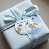 ツインクールアイスクリームボーイズ誕生日紙プレート フェイバータグ