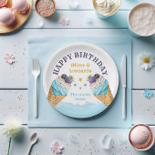ツインクールアイスクリームボーイズ誕生日紙プレート ペーパープレート