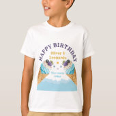 ツインクールアイスクリーム少年の誕生日パーティー Tシャツ (正面)
