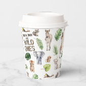 ツインサファリ動物ワイルドワンボーイ1歳 紙コップ (裏面)