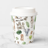 ツインサファリ動物ワイルドワンボーイ1歳 紙コップ (正面)