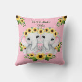 ツインサンフラワーベビーエレファントガールズ クッション (裏面)