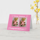 ツインシスターズカードをお持ちおめでとうございます カード (黄色い花)