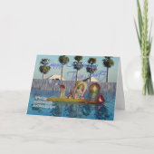 ツインシスター誕生日カードムーニーかわいこちゃんパイプール カード (正面)