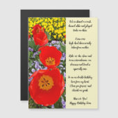 ツインシスター誕生日磁気グリーティングカード (正面/裏面)