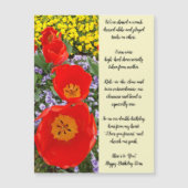 ツインシスター誕生日磁気グリーティングカード (正面)