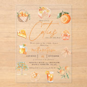 ツインシトラスかわいこちゃんサマーベビーシャワー アクリル招待状 (正面)