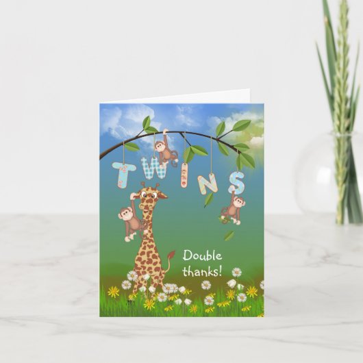 ツインシャワーありがとう サンキューカード (正面)