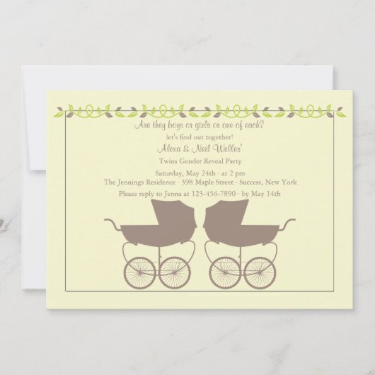 ツインジェンダーリビール招待状 招待状 (正面)