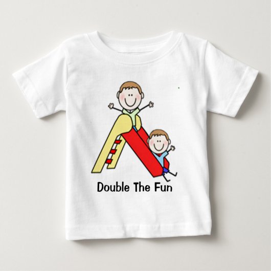 ツインスティックフィギュア ベビーTシャツ (正面)
