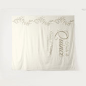 ツインスペインのフィエスタデクリンスシャンパンボタニカル タペストリー (正面(横))