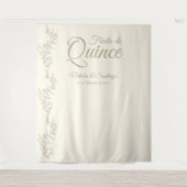 ツインスペインのフィエスタデクリンスシャンパンボタニカル タペストリー (正面)