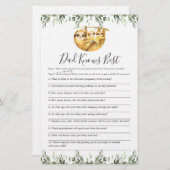 ツインスロスベビーシャワーパパがゲームを最高の知っている (正面/裏面)