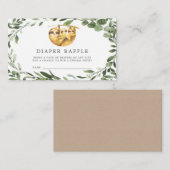 ツインスロッスおむつラッフルベビーシャワーカード エンクロージャーカード (正面/裏面)