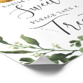 ツインスロッスベビーシャワーベビーは甘いサイン ポスター (角)