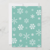 ツインズかわいいフクロウ男女兼用ズ冬のバビシャワー 招待状 (裏面)