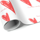 ツインズのおもしろい赤いハート ラッピングペーパー (ロールコーナー)