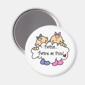 ツインズの2倍のおもしろい マグネット (正面/裏面)
