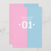 ツインズアスレチック01第1期パーティの招待状 招待状 (正面/裏面)