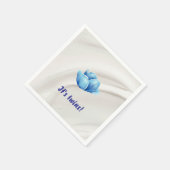 ツインズイン開花ベビーシャワー スタンダードカクテルナプキン (角)