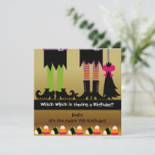 ツインズウィッチハロウィンバースデーパーティー招待状 招待状 (スタンド正面)