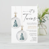 ツインズウィンタークリスマスベビーシャワー 招待状 (スタンド正面)