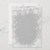 ツインズウィンターベビーシャワー招待状素朴シャワー 招待状 (裏面)