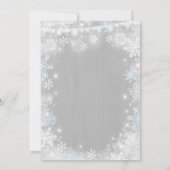 ツインズウィンターベビーシャワー招待状素朴シャワー 招待状 (裏面)