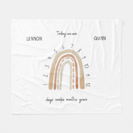 ツインズウォー男女兼用タカラーレインボーマイルストーン フリースブランケット