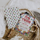 ツインズウッドランド動物素朴の赤ちゃんシャワー 招待状