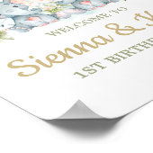 ツインズエレファントツインガールズ1stバースデーウェルカム ポスター (角)