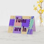 ツインズカードのおめでとう カード (黄色い花)