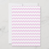 ツインズガールズパープルシェブロンベビーシャワー招待状 招待状 (裏面)