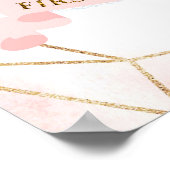 ツインズガールピンクフローラ聖体歓迎サイン ポスター (角)