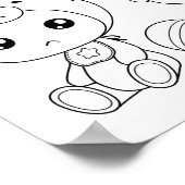 ツインズガールベアベビージャンプスーツ着色ページ ポスター (角)