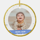 ツインズガールボーイ2写真1stリトルメリークリスマス セラミックオーナメント (裏面)