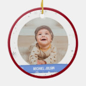 ツインズガールボーイ2写真1stリトルメリークリスマス セラミックオーナメント (裏面)