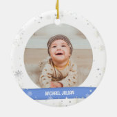 ツインズガールボーイ2写真1stリトルメリークリスマス セラミックオーナメント (裏面)