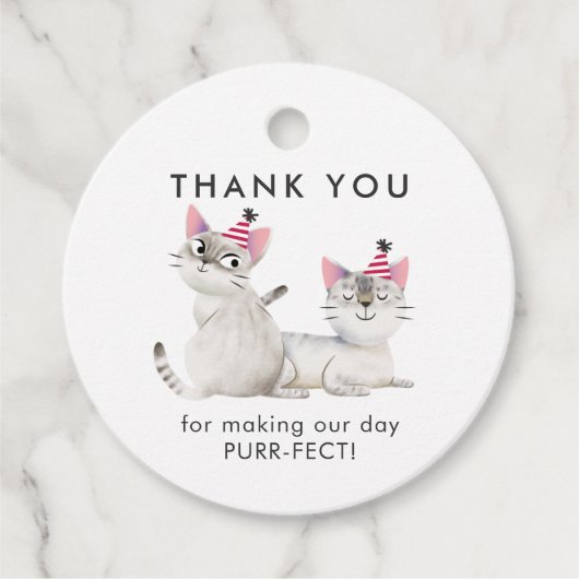 ツインズキティ猫バースデーパーティーありがとう フェイバータグ (正面)